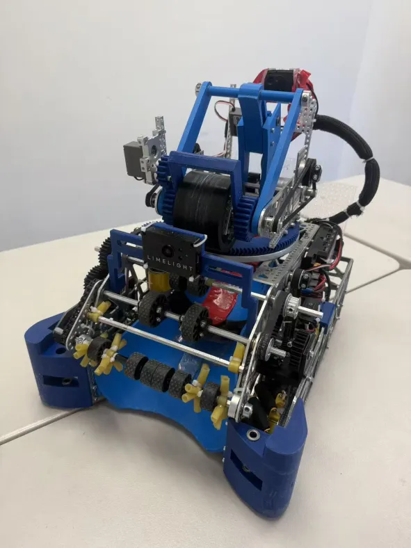Robotics workbench with a competition robot and engineering tools